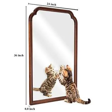 WallBeyond Wooden Framed Mirror - Stylish & Safe Home Decor