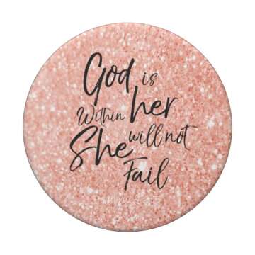 God is Within Her Bible Verse PopSocket Grip for Phones