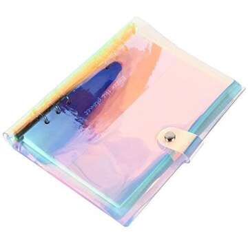 Chris.W A5 6-Ring Binder Cover Refillable Notebook Shell with Snap Button Closure for Ring-Bound Pla...