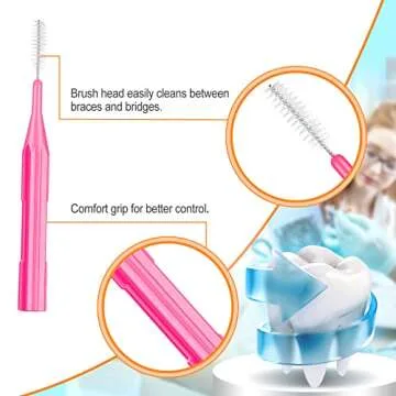 Zopeal 250 Pieces Interdental Brush Set for Bright Smiles