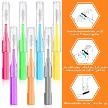 Zopeal 250 Pieces Interdental Brush Set for Bright Smiles