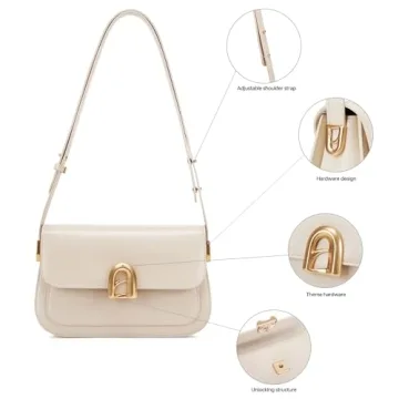 LA FESTIN Leather Shoulder Bag Women Adjustable Strap Elegant
