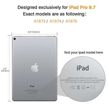 MoKo Case Fit Apple iPad Pro 9.7 Inch 2016 Release Tablet ONLY(A1673/A1674/A1675) - Slim Lightweight...