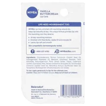Nivea Vanilla Buttercream Lip Balm - Hydrates & Softens