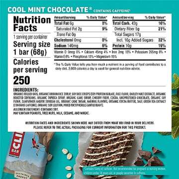 CLIF BAR Cool Mint Chocolate - Energy Boosting Bars