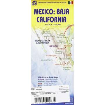 Explore Baja California with Precision: Travel Reference Map 1:650,000
