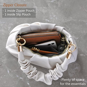 Cloud Pouch Bag Stylish Vegan Leather Handbag for Women