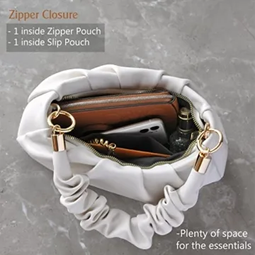 Cloud Pouch Bag Stylish Vegan Leather Handbag for Women