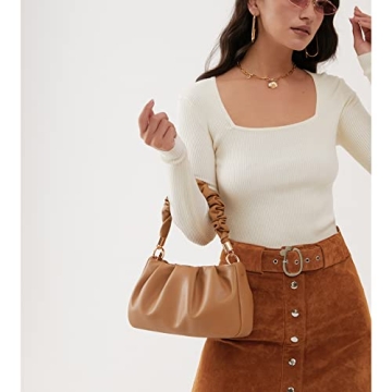 Cloud Pouch Bag Stylish Vegan Leather Handbag for Women