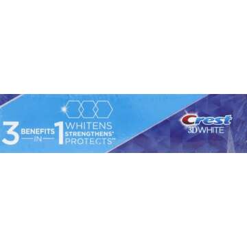Crest 3D White Whitening Toothpaste, Radiant Mint, 3.5 Ounce (Pack of 2)