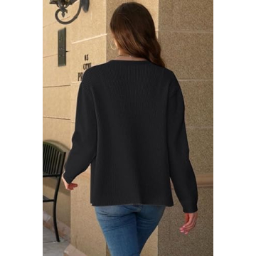 kipfall Women's Stylish Cardigan with Bow Buttons