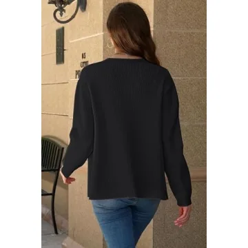 kipfall Women's Stylish Cardigan with Bow Buttons