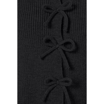 kipfall Women's Stylish Cardigan with Bow Buttons