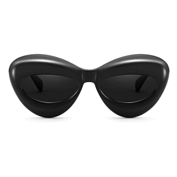 FEISEDY Inflated Fun Lip Shape Sunglasses for Women & Men - UV400 Protection