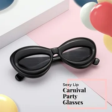 FEISEDY Inflated Lip Shape Sunglasses UV400 Protection Fashion