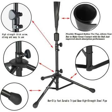 BaseGoal Portable Batting Tee for Travel & Training