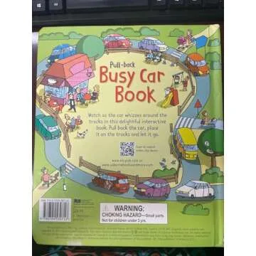 Pull-Back Busy Car Book for Interactive Learning Fun
