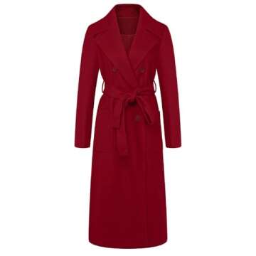 Elegant Wool Blend Overcoat for Women - CHARTOU