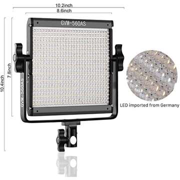 GVM 560 LED Video Light, 3 Packs Photography Lighting with APP Intelligent Control System, Studio Lighting for YouTube Outdoor, Video Lighting Panel Kit, 2300K-6800K, CRI 97+