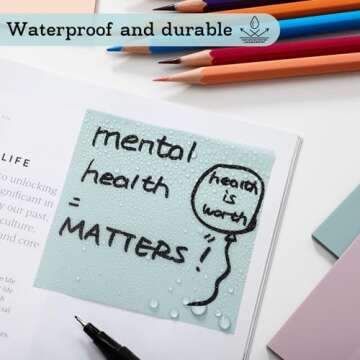 Transparent Sticky Notes - 1000 Sheets, 3x3 Pastel