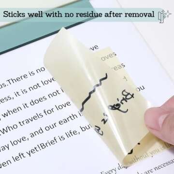 Transparent Sticky Notes - 1000 Sheets, 3x3 Pastel