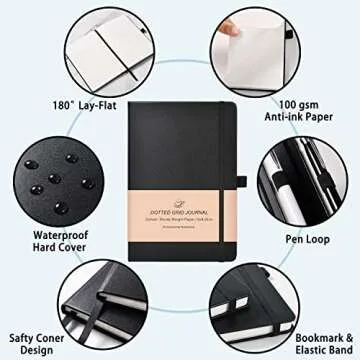 URSUNSHINE Dotted Grid Journal - Premium Paper, Elegant Design