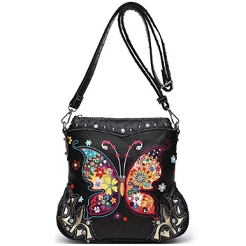 Butterfly Flower Concealed Carry Purse - Elegant & Functional Handbag