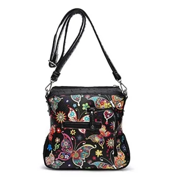 Stylish Butterfly Flower Concealed Carry Purse for Women