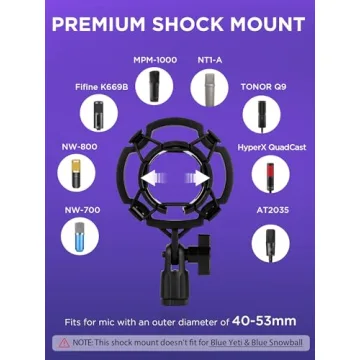 InnoGear Microphone Stand Boom Arm for Streamers and Podcasters