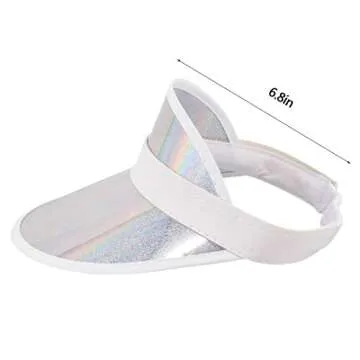 Surkat Plastics Clear Translucent Sun Visor Hat Golf Beach Tennis Poker Sun Visors Caps UV Protectio...