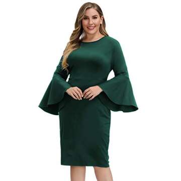 Elegant Plus Size Dress with Fishtail Design