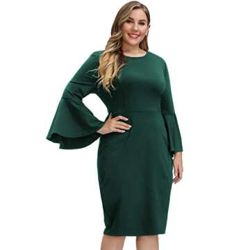 Elegant Plus Size Dress with Fishtail Design