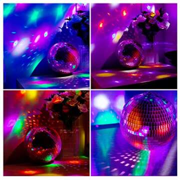 8" Pink Disco Ball with Hanging Ring for Parties