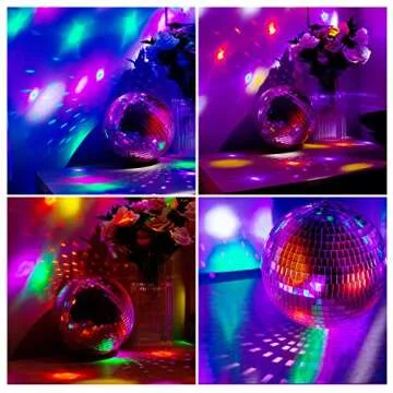 8" Pink Disco Ball with Hanging Ring for Parties