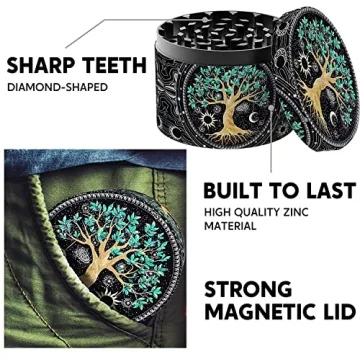 Stylish Large Grinder 2.5 inch Black for Smooth Grinding