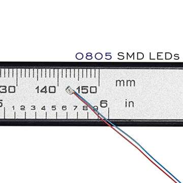 50PCS Pre-Wired Micro Blinking LEDs(Light Mode: Flashing Multicolor Light) 0805 SMD LEDs with Assembly Accessories for Beginner Model Building