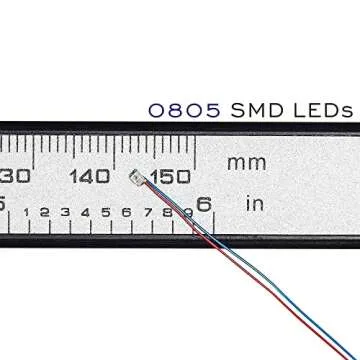 50PCS Pre-Wired Micro Blinking LEDs(Light Mode: Flashing Multicolor Light) 0805 SMD LEDs with Assembly Accessories for Beginner Model Building