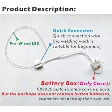 50PCS Pre-Wired Micro Blinking LEDs(Light Mode: Flashing Multicolor Light) 0805 SMD LEDs with Assembly Accessories for Beginner Model Building