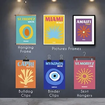 Set of 9 Vibrant Preppy Poster Prints for Wall Decor