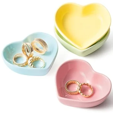 H1vojoxo Heart Ring Dishes - Charming Jewelry Display
