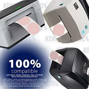 2” Circle Direct Thermal Perforated Stickers Labels for Barcodes, Address, Small Business Labeling, Inventory and Color Coding – Compatible with Zebra, Rollo, Munbyn, and More (Pink, 1 ROLL)