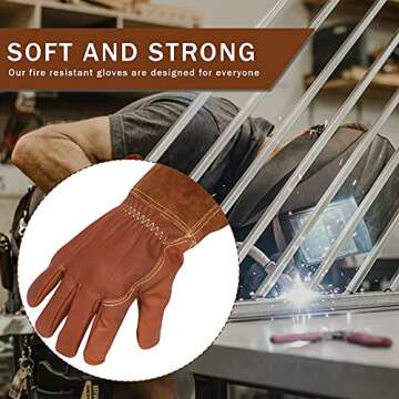 KBar7 Heat Resistant Welding Gloves for Men & Women