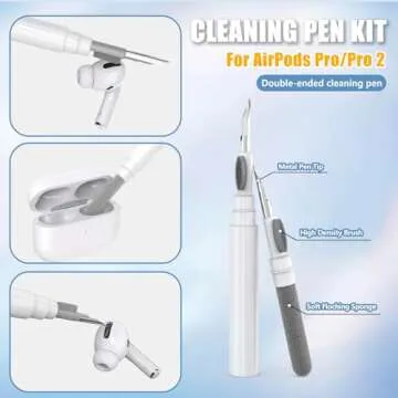 Case for AirPods Pro 2nd Generation Case Cover with Cleaner Kit,Cute Cartoon Kawaii Funny AirPods Pro 2 Case 2022 Silicone Protective Cover for Apple Airpods Pro 2 with Keychain for Women Boys-Vaselin