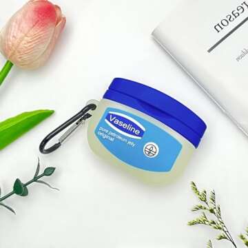 Case for AirPods Pro 2nd Generation Case Cover with Cleaner Kit,Cute Cartoon Kawaii Funny AirPods Pro 2 Case 2022 Silicone Protective Cover for Apple Airpods Pro 2 with Keychain for Women Boys-Vaselin