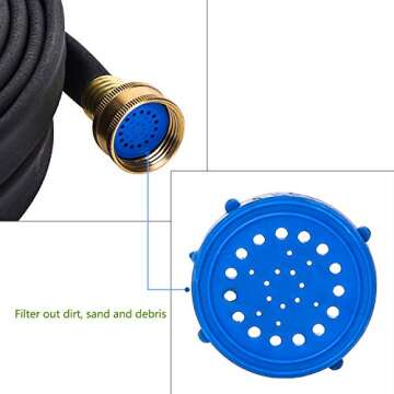 LINEX Garden Soaker hose More Water leakage Heavy Duty Metal Hose Connector Ends 1/2 inch x 50 ft and Water Sprinkler Timer for Garden Hose Outdoor Lawn Yard Watering System Drip Irrigation with Autom