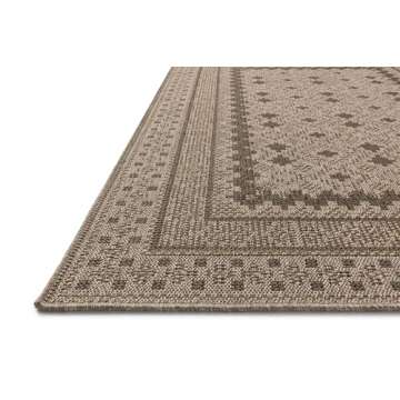 Loloi Chris Loves Julia Providence Collection PRC-06 Charcoal/Dove 7'-6" x 10', .12" Pile Height, Indoor/Outdoor Area Rug