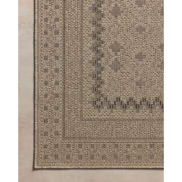 Loloi Chris Loves Julia Providence Collection PRC-06 Charcoal/Dove 7'-6" x 10', .12" Pile Height, Indoor/Outdoor Area Rug