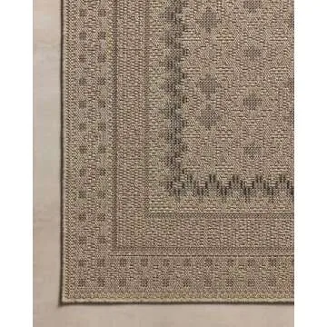 Loloi Chris Loves Julia Providence Collection PRC-06 Charcoal/Dove 7'-6" x 10', .12" Pile Height, Indoor/Outdoor Area Rug