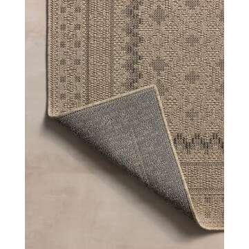 Loloi Chris Loves Julia Providence Collection PRC-06 Charcoal/Dove 7'-6" x 10', .12" Pile Height, Indoor/Outdoor Area Rug