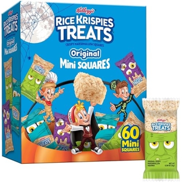 Halloween Rice Krispies Treats - Crispy Mini Marshmallow Squares 60 Bars